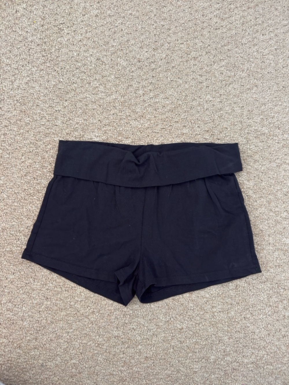 Edikted Black Foldover Lounge Shorts
